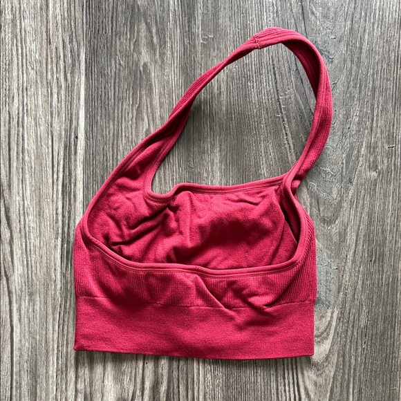 Fabletics Red Ribbed Sports Bra - Picture 2 of 2